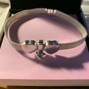 Pandora Reflexions Mesh Bracelet with 3 charms